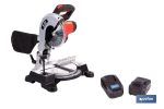 Ingletadora a batería 20 V con motor brushless | Corte máx. 105 mm, inclinación -45°/+45°, velocidad 3200 rpm | Incluye bolsa de polvo | Disponible con y sin batería y cargador
