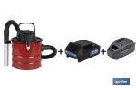 PACK DE ASPIRADOR DE CENIZAS, BATERÍA 1,5 AH Y CARGADOR