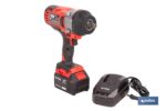 Pistola de impacto 1/2" a batería con motor brushless | Potencia: 20 V | Velocidad de 1800 rpm | 400–1000 Nm | Disponible con y sin batería y cargador