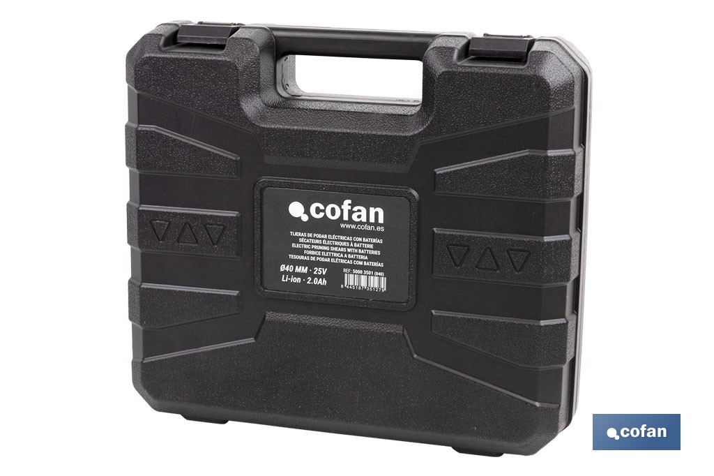 CONJUNTO TIJERAS DE PODAR A BATERÍA + PÉRTIGA EXTENSIBLE 140 - 207 CM - Imagen 3