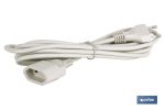 Prolongador de cable bipolar | Apto para enchufe de tipo espiga | Cable de 3 y 5 metros color blanco