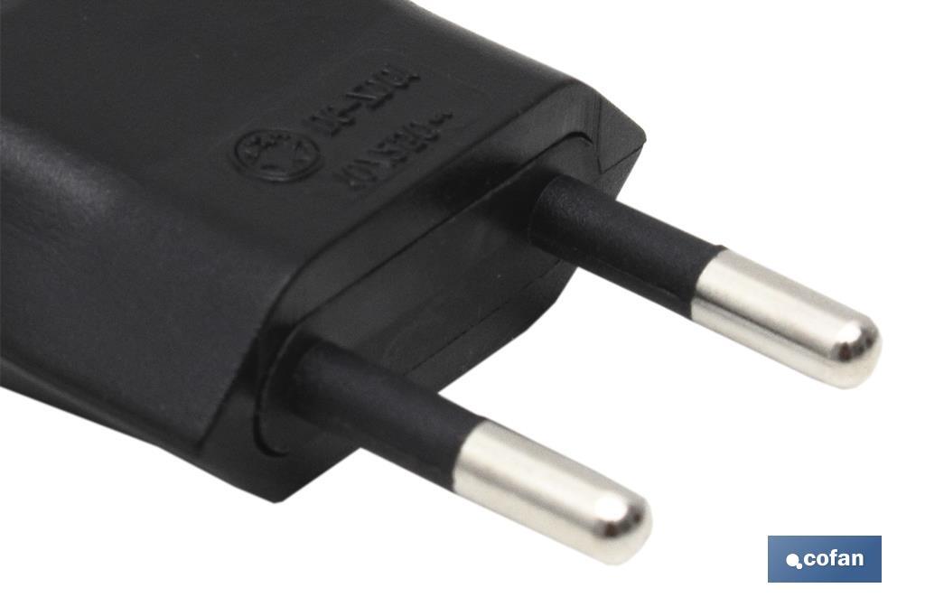 CLAVIJA BIPOLAR NEGRO (10A-250V) - Imagen 3