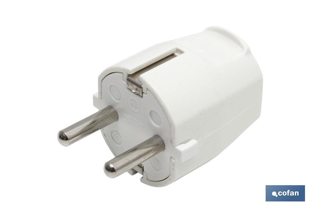 CLAVIJA BIPOLAR BLANCA (16A-250V) - Imagen 2