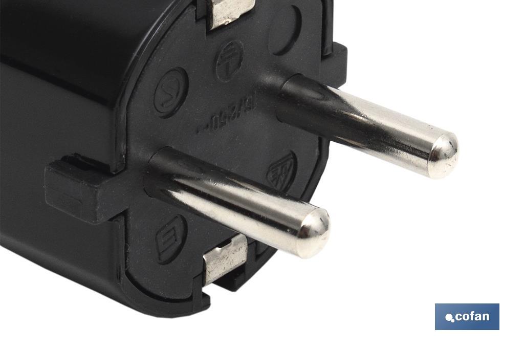 CLAVIJA BIPOLAR NEGRO (16A-250V) - Imagen 3