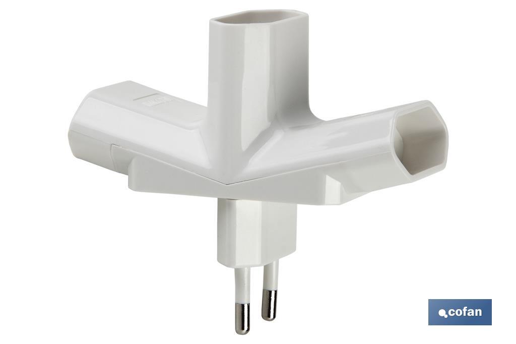 ADAPTADOR MULTIVIA 3 VIAS (10A-250V) - Imagen 3