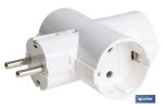 ADAPTADOR SCHUKO 3 VIAS (16A-250V)