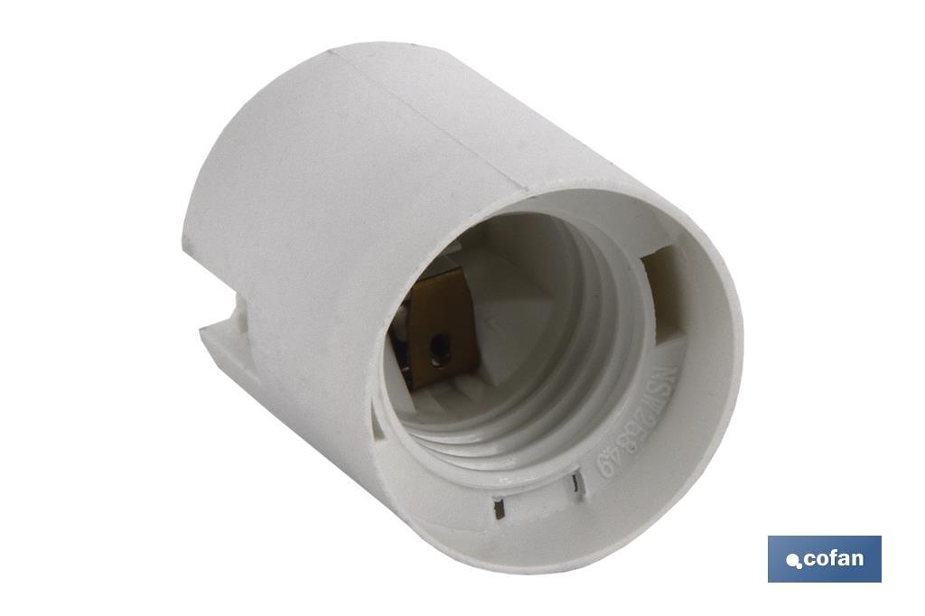 PORTALÁMPARAS PARA OBRA E-27 4A250V RESINA TERMOESTABLE BLANCO - Imagen 3