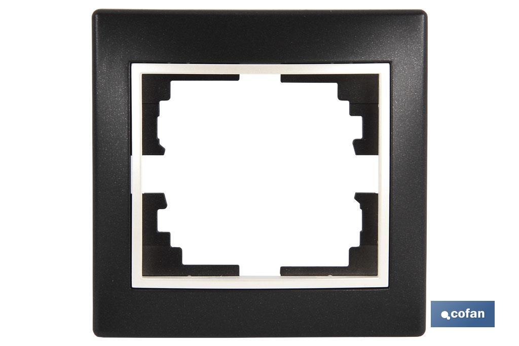 Marco decorativo de mecanismos eléctricos de empotrar | Para 1 elemento |Disponible en blanco y negro - Imagen 3