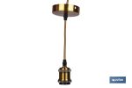 PORTALAMPARAS (cable+rosetón) ORO E27 100X10CM