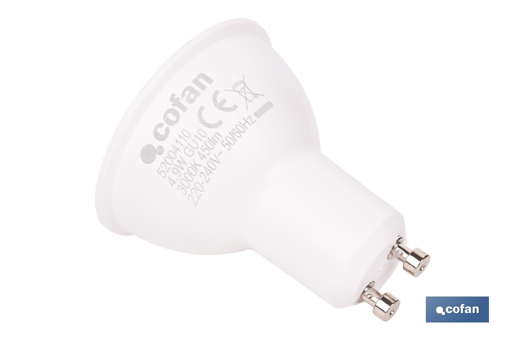 Bombillas LED GU10 de 4,9 W y 450 lúmenes | Ahorro de energía y larga duración 15.000 h de vida | Disponibles en 2 temperaturas de color - Imagen 3