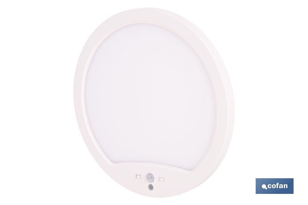 DOWNLIGHT DE SUPERFICIE BLANCO CON SENSOR DE PRESENCIA Y CREPUSCULAR 18 W Ø230 MM - Imagen 3