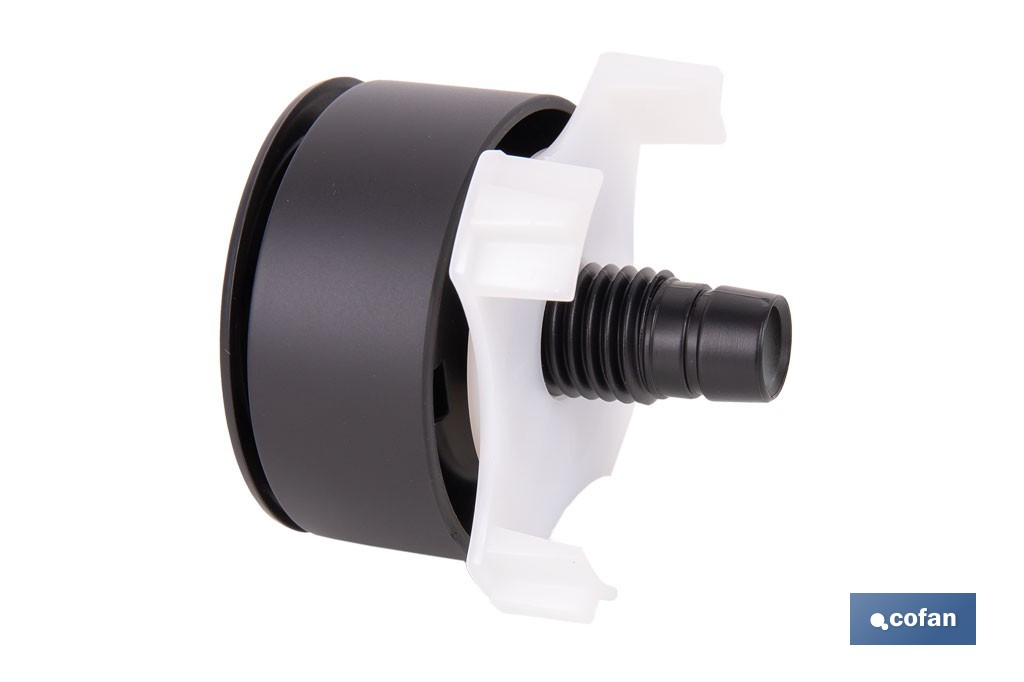 PULSADOR NEGRO DE DOBLE DESCARGA PARA DESCARGADOR MODELO EUME - Imagen 2