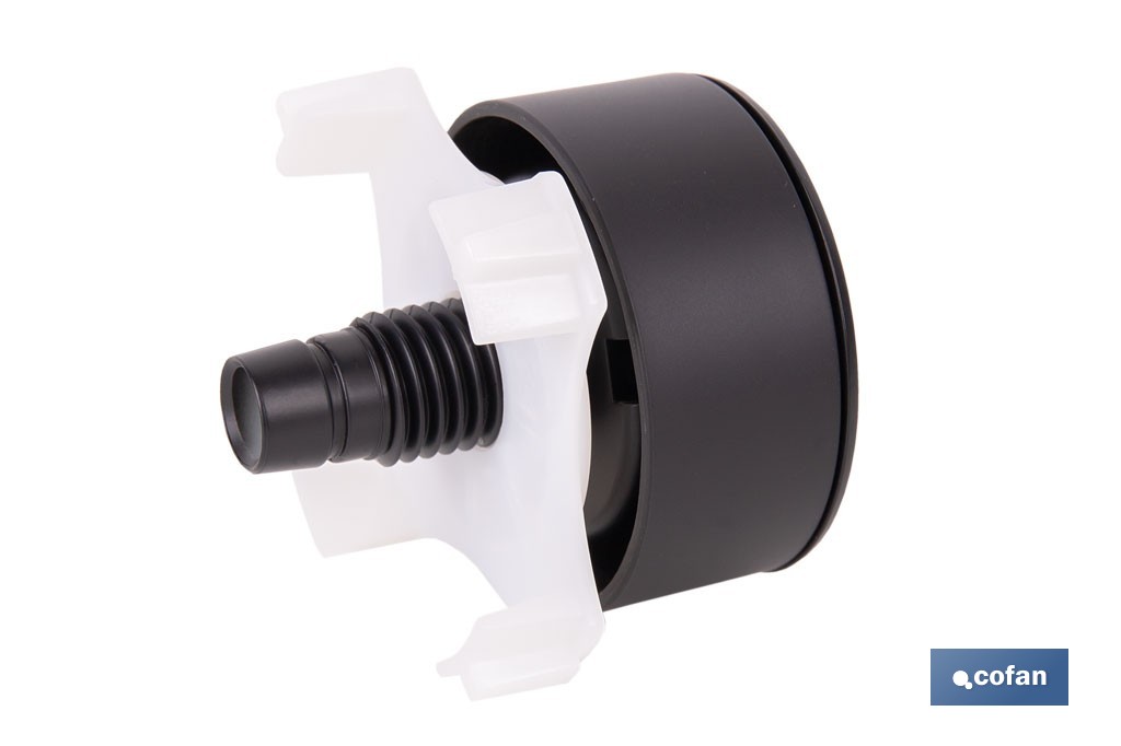 PULSADOR NEGRO DE DOBLE DESCARGA PARA DESCARGADOR MODELO EUME - Imagen 3
