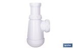 Sifón de botella corto extensible | Salida ajustable de Ø32-40 mm | Adecuado para lavabo | Disponible con diferentes tamaños de racor