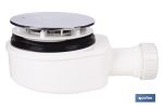 VÁLVULA SIFÓNICA DUCHA EXTRAPLANA CON SALIDA Ø32-40 MM Ø143 MM CON EMBELLECEDOR