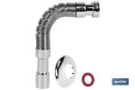 Tubo Flexible Metalizado | Longitud: 300-720 mm| Para Lavabo y Bidé | Medidas: 1" 1/2 Ø32-40 mm o 2" 2/2 Ø40-50 mm