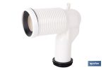 MANGUITO DE CONEXIÓN ACODADO 90° RECORTABLE PARA INODORO CON GOMA LABIADA Ø110 MM