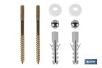 SET 2 PCS TORNILLOS VERTICALES FIJACIÓN INODORO 5 X 75