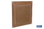 Rejilla de Ventilación | Fabricada en Aluminio Color Madera | Con o Sin Mosquitera