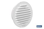 Rejilla de ventilación para empotrar a tubo | Fabricada en aluminio y ABS blanco | 2 Medidas