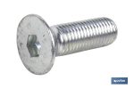 Tornillo allen DIN 7991 | Cabeza avellanada y plana con hexágono | Clase 10.9 zincado | Medidas desde M-3 hasta M-20