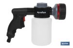 PISTOLA DE RIEGO 6 POSICIONES CON DEPÓSITO DISPENSADOR