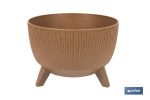 Macetas decorativas con patas desmontables | Macetas redondas con rayas | Resistentes a UV | Disponibles en varios colores y diferentes medidas