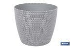 Maceteros decorativos con diseño trenzado | Resistentes a los UV | Material: polipropileno | Disponibles en diferentes medidas y colores