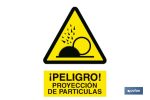 Proyección partículas. El diseño de la señal puede variar, pero en ningún caso se variará el significado de la misma.