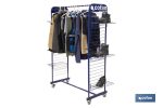EXPOSITOR C/RUEDAS PARA ROPA Y CALZADO