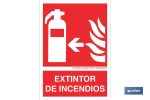 Extintor de incendios Pictograma + Texto