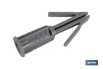 Taco flecha para placas de yeso | Medidas de Ø 6 x 10 mm y Ø 6 x 17 mm