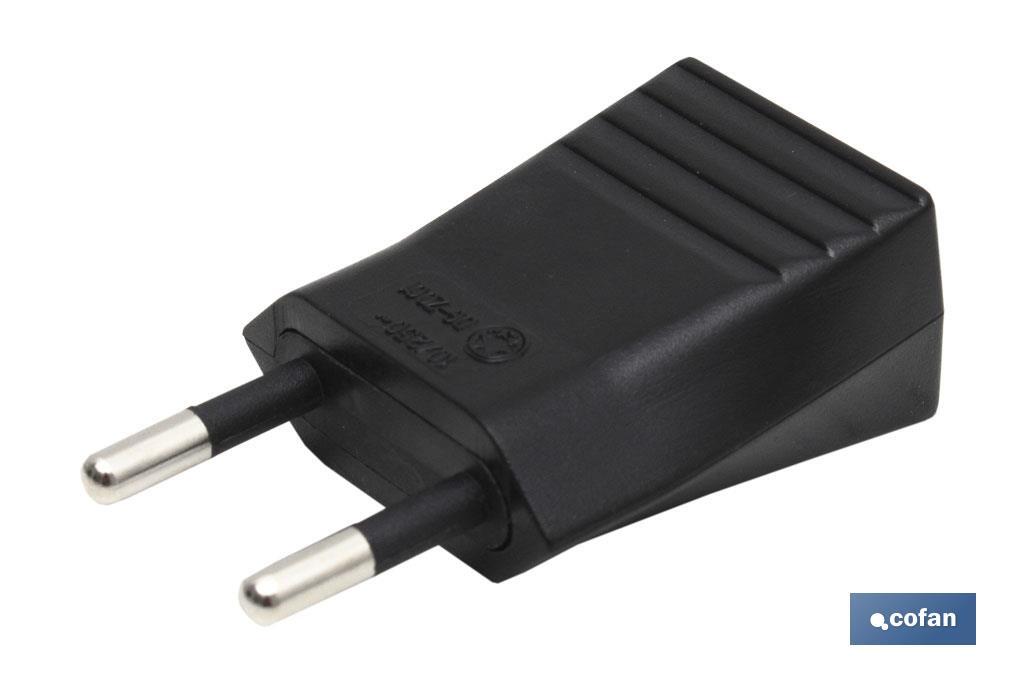 CLAVIJA BIPOLAR NEGRO (10A-250V) - Imagen 2