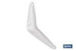 Palomilla de acero con nervio en color blanco | Escuadra de soporte resistente | Diferentes medidas