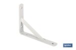 Palomilla reforzada blanca | Escuadra metálica de alta carga | Soporta hasta 300 kg | Ideal para estanterías y superficies pesadas | Varias medidas